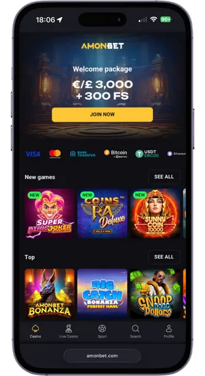 Visit casino website in Safari